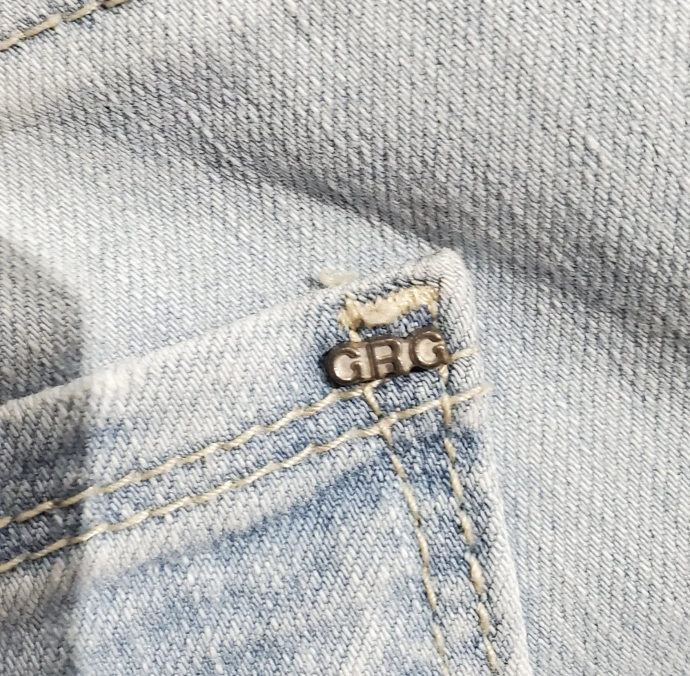 GARAGE Y2K Vintage Low Rise Stretch Denim Jeggings In Light Wash - Picture 9 of 16